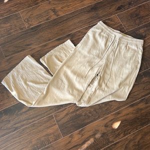 High Waist Wide leg Linen Trousers